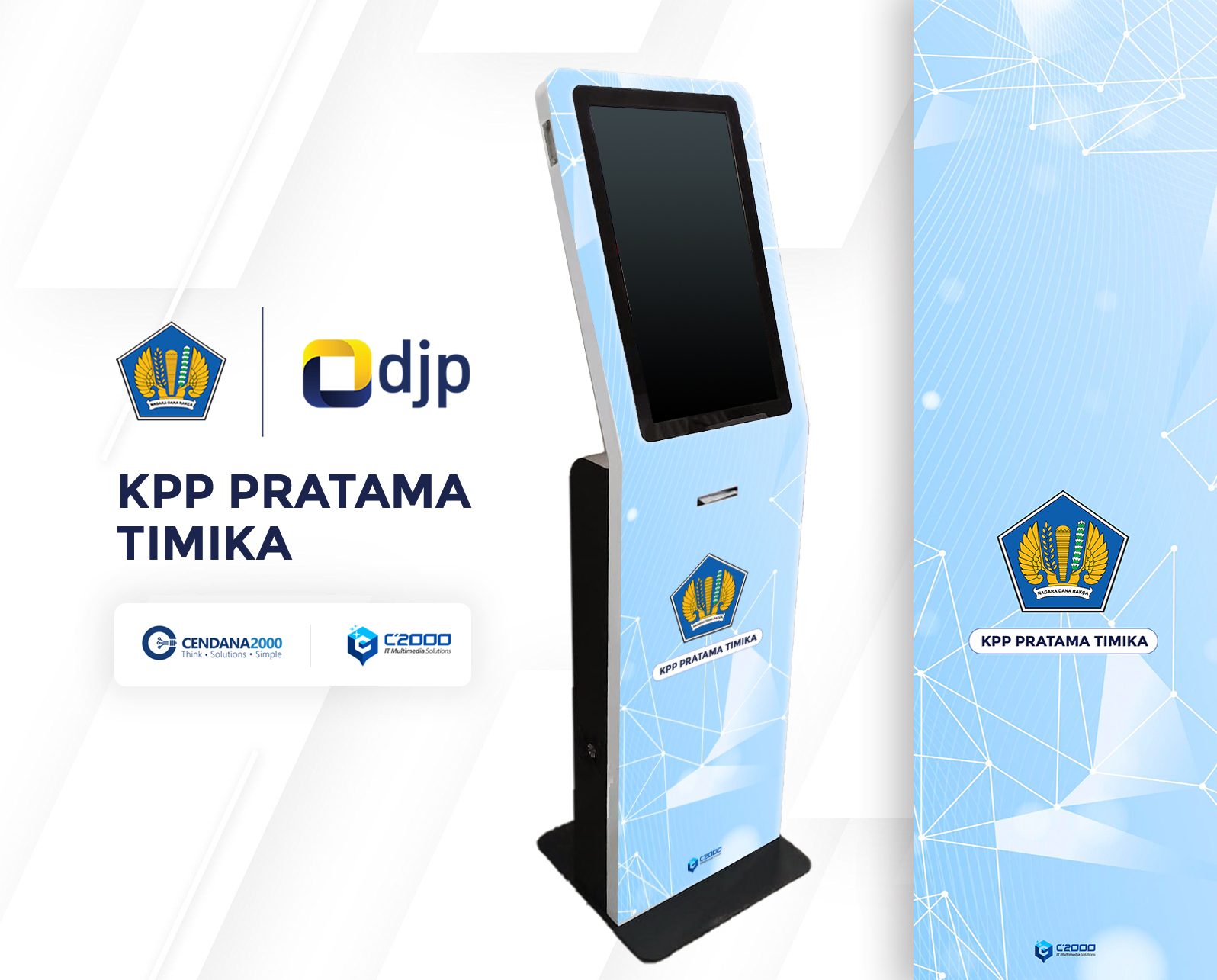 Mockup Desain KiosK Antrian KPP Pratama Timika (Varian 03)